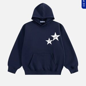 aelfric eden navy hoodie with star